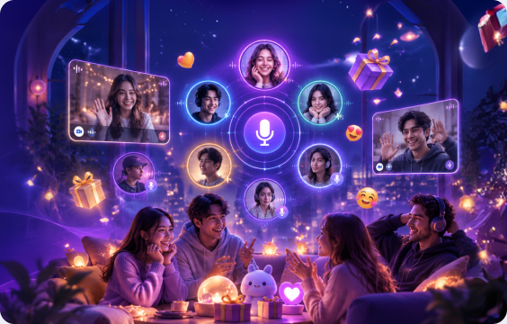 Group Video and Voice Chat in Party Rooms