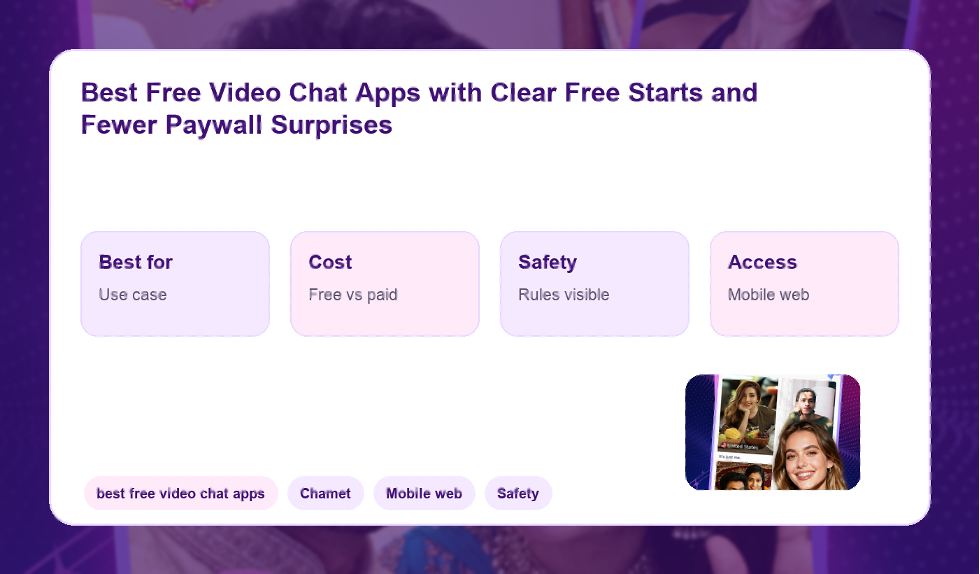 Scorecard for free video chat apps and paywall clarity.