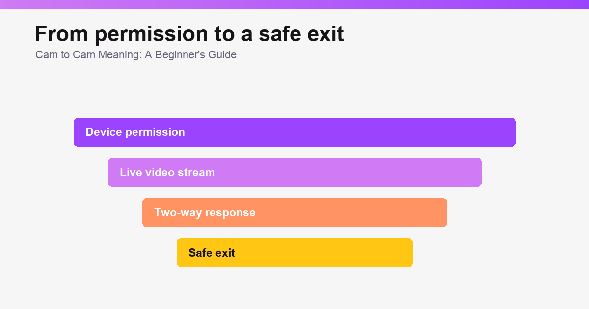 Permissions and troubleshooting checklist for cam to cam chat.